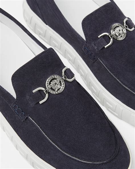 versace 93585|Medusa '95 Suede Greca Loafers .